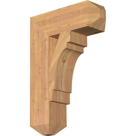 Merced Craftsman Smooth Bracket, Western Red Cedar, 5 1/2"W x 18"D x 26"H